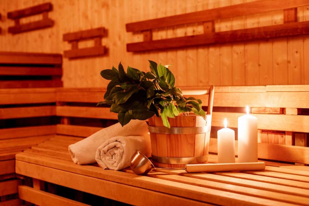 Wellness Details in der Sauna