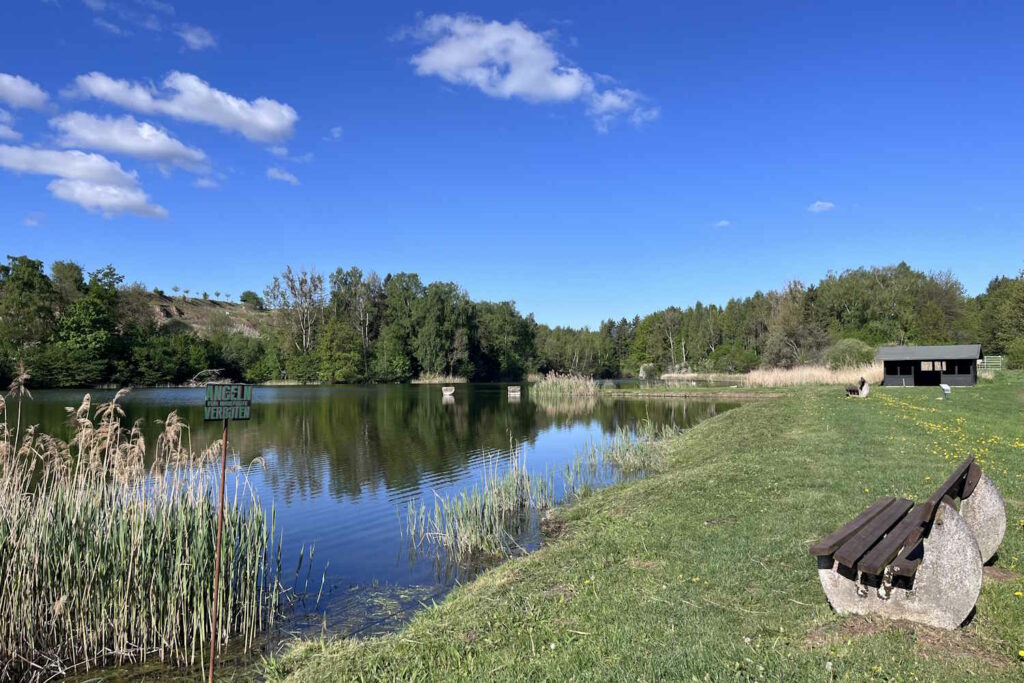 Bank am Kranichteich in Neuhof
