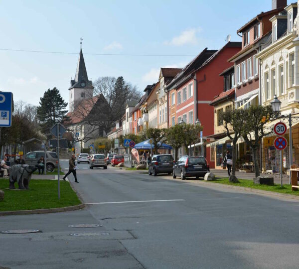 Marktstraße in der Innenstadt von Bad Sachsa.